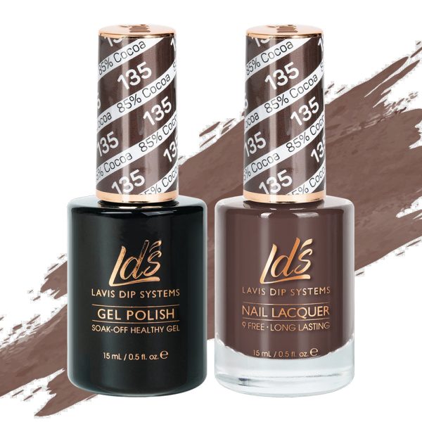 LDS Gel Nail Polish Duo - 135 85% Cocoa Online now