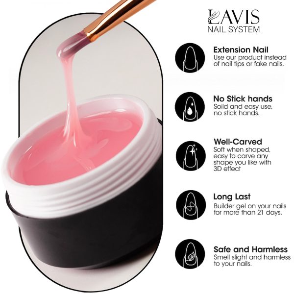 LAVIS J06 - Builder Gel In The Jar 15g - Coffee Sale - Image 2