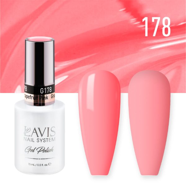 Lavis Gel Polish 178 - Grapefruit Pink Cheap - Image 2