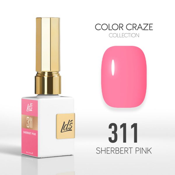 LDS Color Craze Gel Nail Polish - 311 Sherbert Pink - 0.5oz Discount
